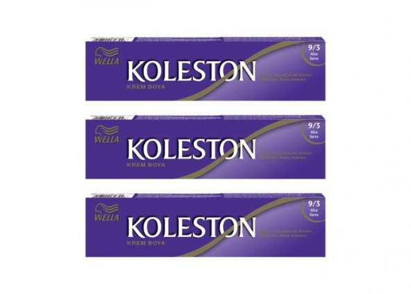 Koleston Tüp Boya 50 ml - 9.3 Altın Sarı 3 Adet
