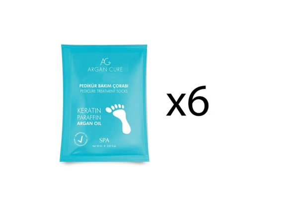 Argan Cure Kremli Pedikür Bakım Çorabı 6 Çift