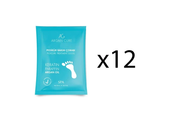 Argan Cure Kremli Pedikür Bakım Çorabı 12 Çift