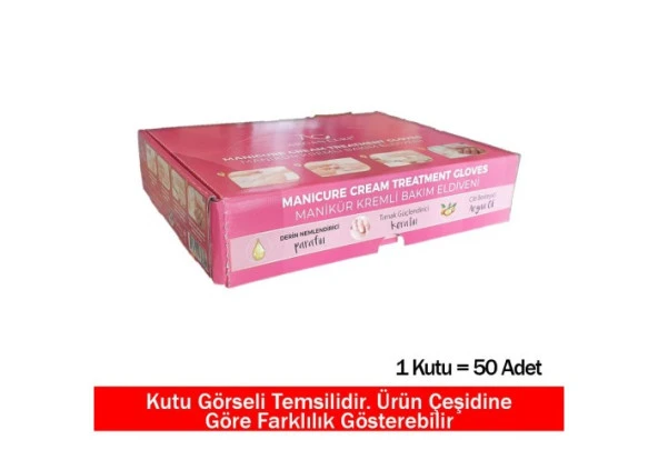 Argan Cure Kremli Manikür Bakım Eldiveni 50 Çift - 4