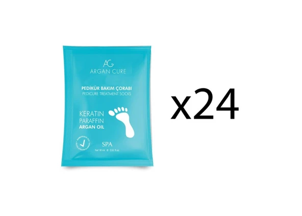 Argan Cure Kremli Pedikür Bakım Çorabı 24 Çift