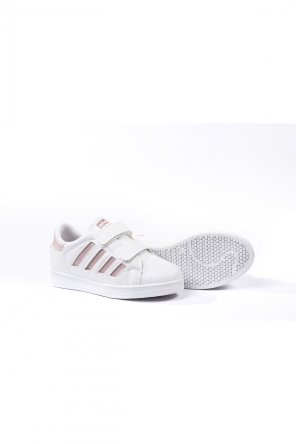 Modatalika Çocuk Çizgili Cırtlı Spor Ve Günlük Ayakkabı - 4