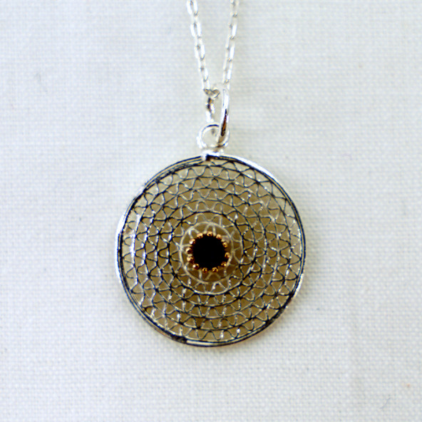 Dairesel Taşlı Kolye Ucu ürün görseli 1