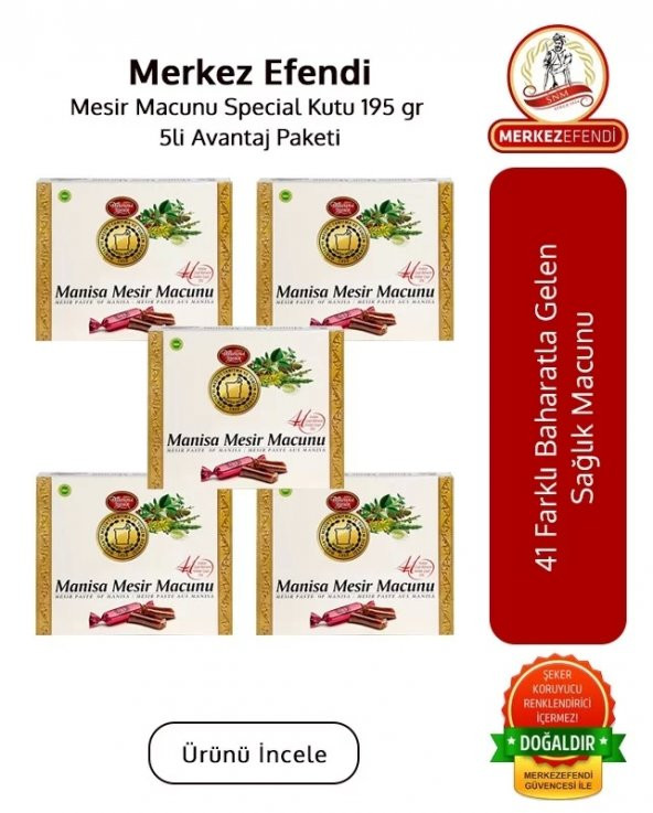 Mesir Macunu Special Kutu 195 gr 5 li Avantaj Paketi