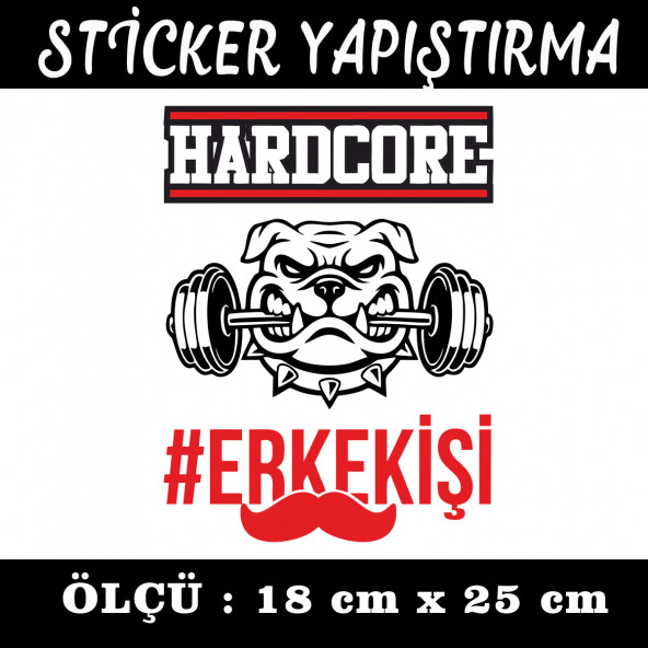 hardcore bulldog köpek sticker