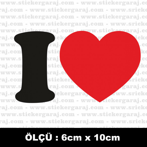 I love you sticker  2 ADET