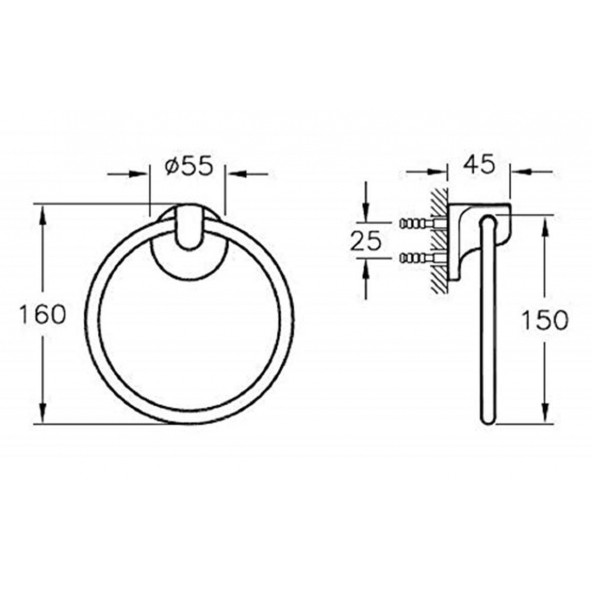 A44943 VitrA Marin Halka Havluluk - 2