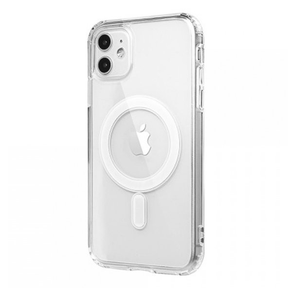 iPhone 11 Kılıf Magsafe Özellikli Şeffaf Silikon Kapak - 2