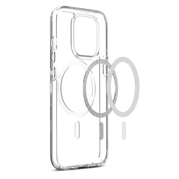 iPhone 11 Kılıf Magsafe Özellikli Şeffaf Silikon Kapak - 8