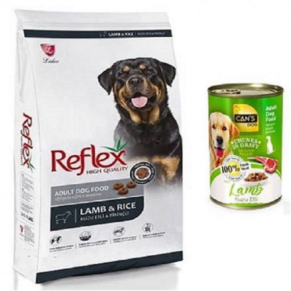 Reflex Kuzulu Pirinçli Yetişkin Kuru Köpek Maması 3 Kg (ORİJİNAL PAKET) + Konserve Hediyeli