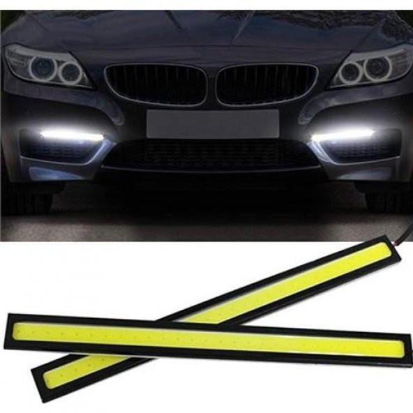 Lamba Cob Led 2 Adet Beyaz Tp Gündüz Farı Ledi 14 x 1,5 cm - 2