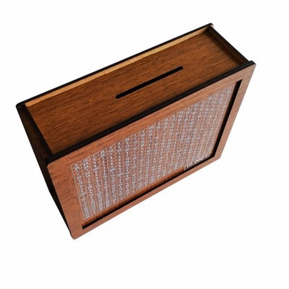 Ahşap Parabox Hedef Kumbara 10.000 TL Para Biriktirme Kutusu - 2