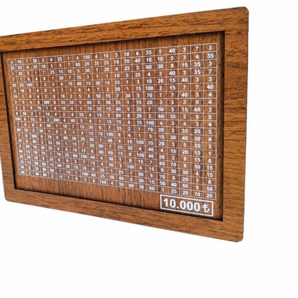 Ahşap Parabox Hedef Kumbara 10.000 TL Para Biriktirme Kutusu - 4