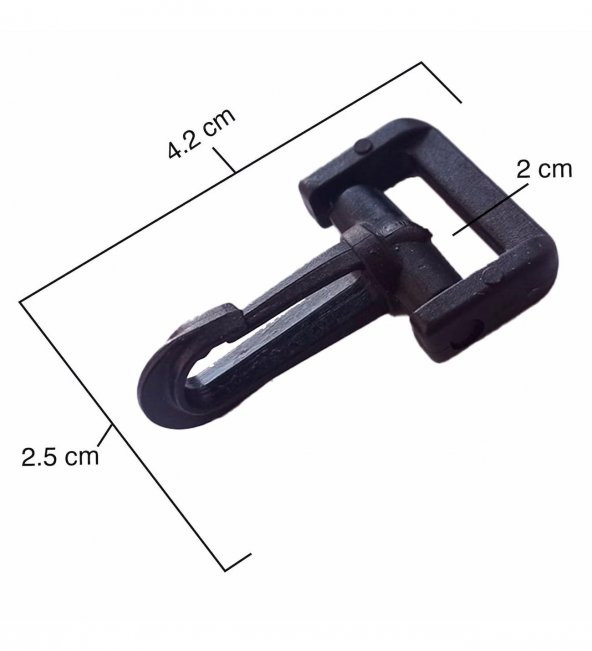 1 Adet Dönebilen Plastik Yaylı Çanta Kancası 2.5