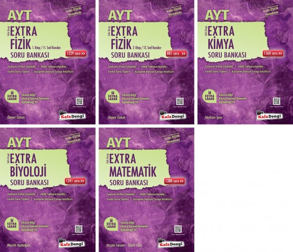 Kafadengi 2024 Ayt Matmeatik Fizik Kimya Biyoloji Extra Soru Bankası Seti 5 Kitap