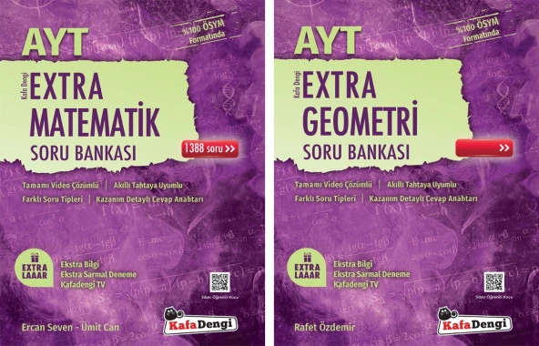 Kafadengi 2024 Ayt Matmeatik + Geometri Extra Soru Bankası Seti 2 Kitap