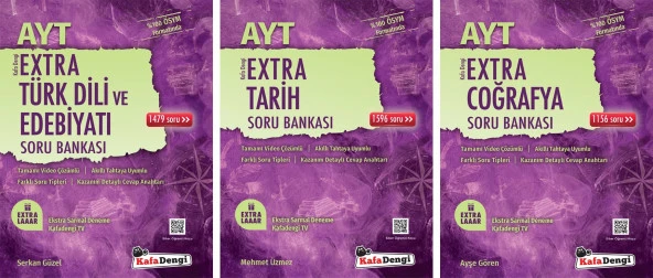 Kafadengi 2024 Ayt Edebiyat + Tarih + Coğrafya Extra Soru Bankası Seti 2 Kitap ürün görseli