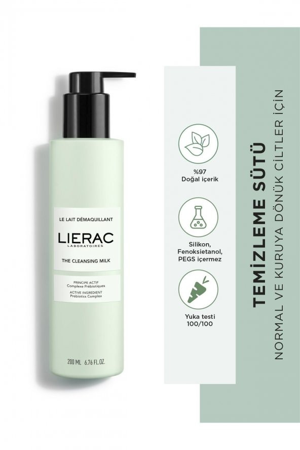 Lierac Cleansing Milk 200 ml