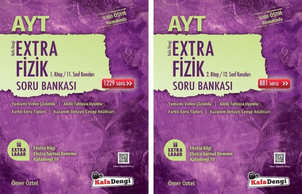 Kafadengi 2024 Ayt Fizik Extra 1 Ve 2. Kitap Soru Bankası Seti 2 Kitap ürün görseli