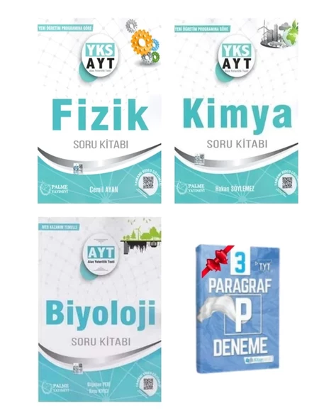 AYT Fizik Kimya ve Biyoloji Soru Kitabı Set