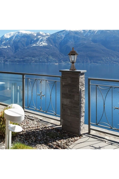 Altıgen Bahçe Aydınlatması Set Üstü Optik Armatür - Bakır - 3