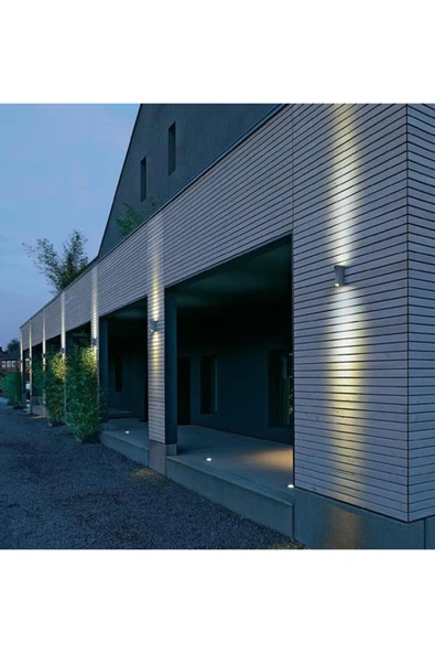 Bahçe aydınlatma armatürleri çift taraflı aplik siyah - 4