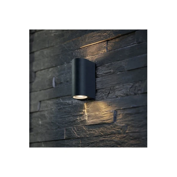 Bahçe aydınlatma armatürleri çift taraflı aplik siyah - 7