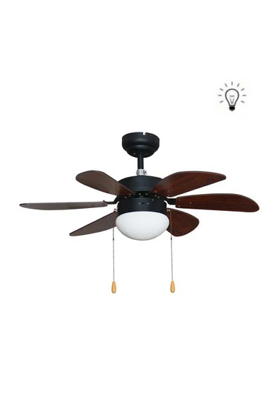 Kcf280 60w Ahşap 6 Kanatlı Avizeli Tavan Latörü