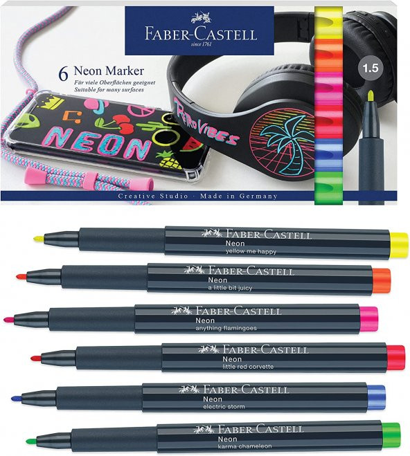 Neon Markör, 6lı Set - 1