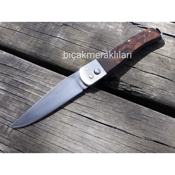 EL İŞÇİLİĞİ KİLİTLİ-KLİPSLİ ÇAKI 4116 ÇELİK 22CM AHŞAP SAP - 2