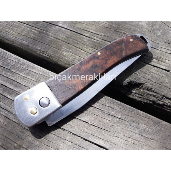 EL İŞÇİLİĞİ KİLİTLİ-KLİPSLİ ÇAKI 4116 ÇELİK 22CM AHŞAP SAP - 3