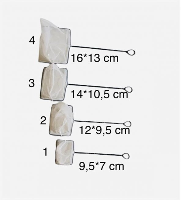 Akvaryum Kepçesi Balık Yakalama Kepçesi 10x8 Cm 5inch (No:2)