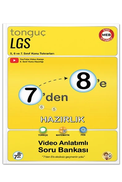 7den 8e Hazırlık Kitabı - Tonguç Yayınları