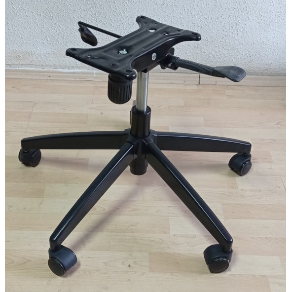 Oyuncu Koltuğu Yıldız Ayağı Yüksek Piramit Ayak Çift Kol Mekanizma Siyah Pistonlu - Resim 7