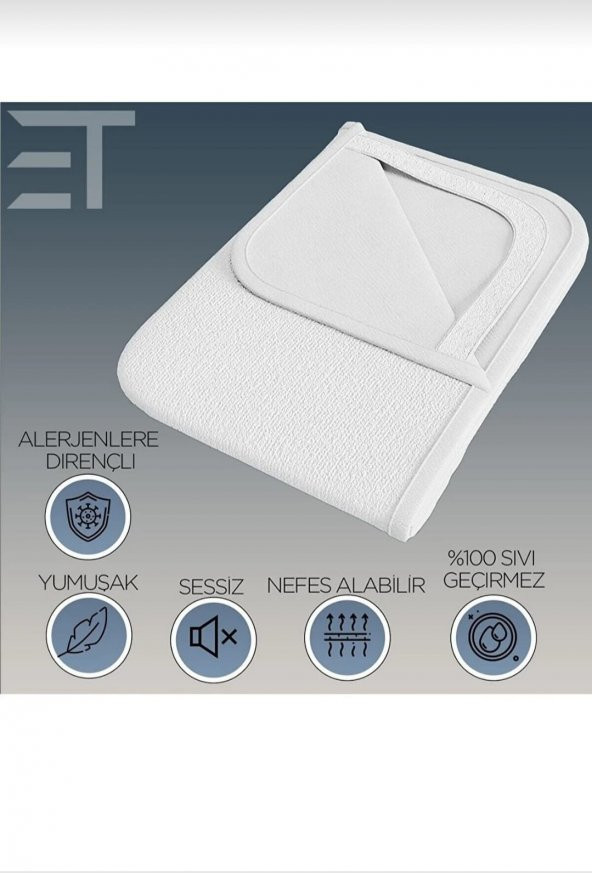 Pamuklu  Micro  Fit Dört Kenar Lastikli  Battal  Boy Su  Sıvı  Geçirmez Yatak Alezi Yatak Koruyucu 180 X 200  CM - 4