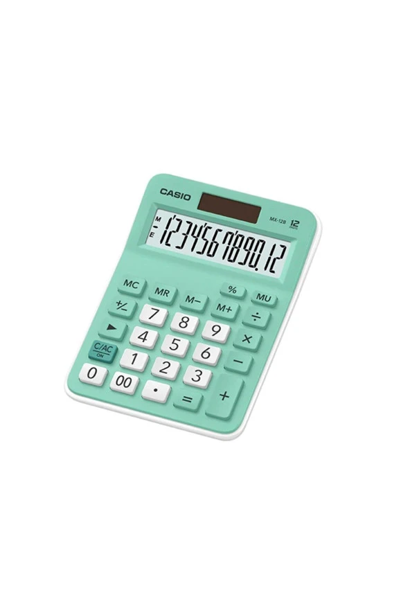 Casio Açık Yeşil 12 Hane Masa Üstü Hesap Makinesi