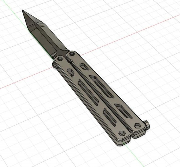 Kelebek Bıçağı / Balisong Vidasız Organik Plastikten Aksesuar - 2