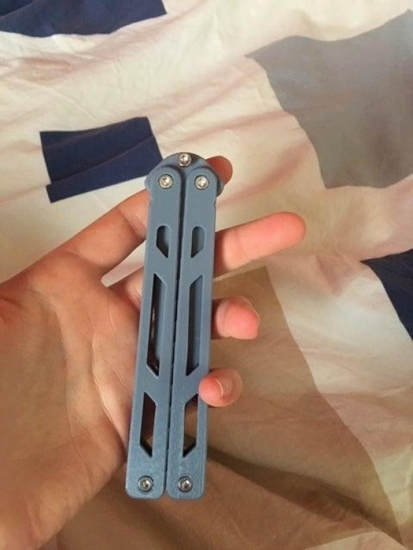 Kelebek Bıçağı / Balisong Vidasız Organik Plastikten Aksesuar - 3