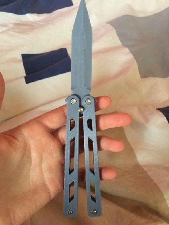 Kelebek Bıçağı / Balisong Vidasız Organik Plastikten Aksesuar - 4