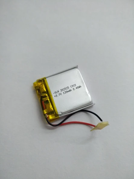 Lipo 302525 3.7 Volt 130 mAh Lityum Polimer Pil