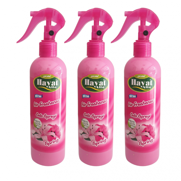 Hayat Oda Kokusu Sprey 350 Ml Spring 3 Adet