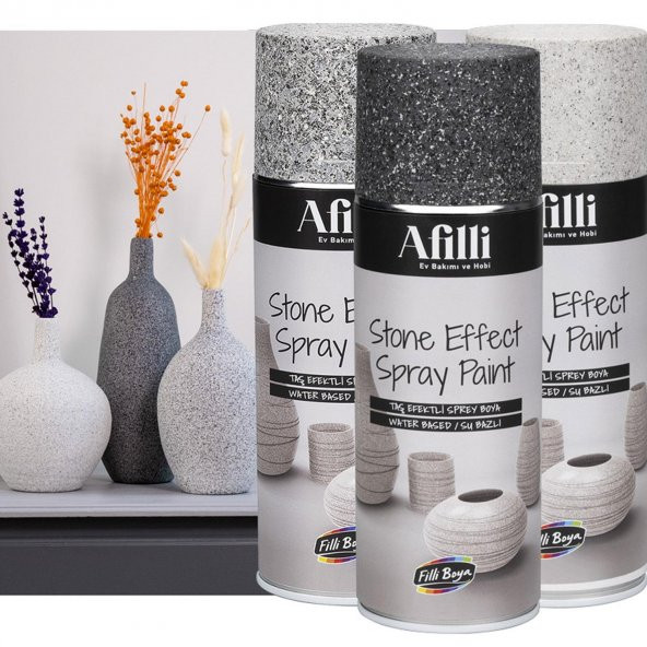 Taş Efektli Sprey Boya Koyu Gri Granit Stone Effect 400 ml - 3