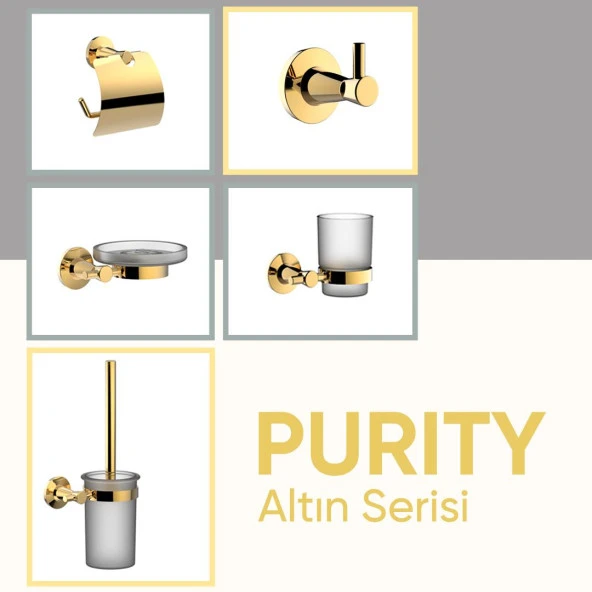Serel Purity Halka Havluluk Havlu Askısı Altın Gold- Paslanmaz 140113005A - 2