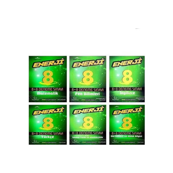 Palme Yayıncılık 8. Sınıf Enerji 8 + 8 Tüm Dersler Deneme Seti 6 Kitap