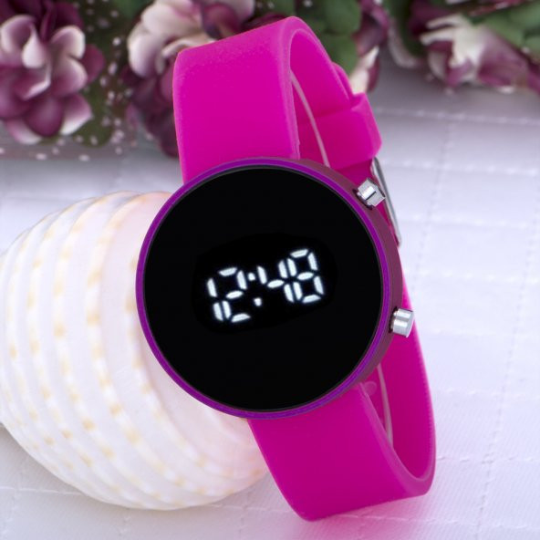 Trend Dijital Led Ekran Pembe Renk Silikon Kordonlu Çocuk Kol Saat ST-303589 - Resim 5