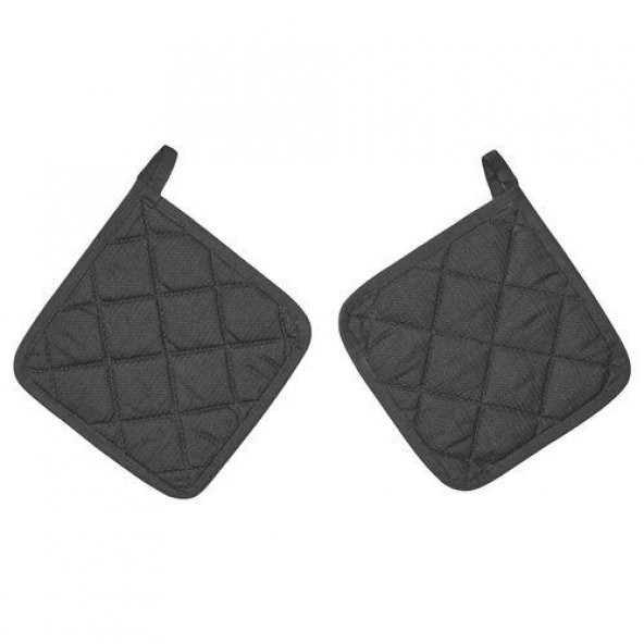Fırın Tutacak 2 Adet Gri Renk MeridyenDukkan 21x21 Cm 2 Adet Keçeli Polyester - 4