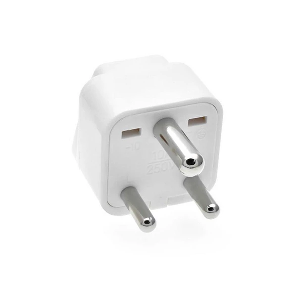 Hindistan Evrensel IL fiş adaptörü avrupa 3 Pin seyahat adaptörü - 4