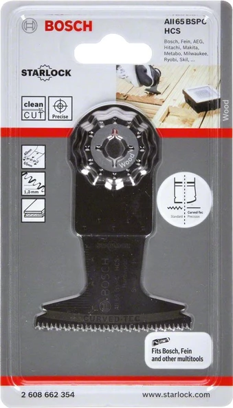 Bosch - Starlock - AII 65 BSPC - HCS Sert Ahşap İçin Daldırmalı Testere Bıçağı 1'li - 2