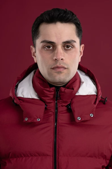 SLİMFİT KAPŞONLU ASTARLI ERKEK ŞİŞME PUFFER MONT - 5