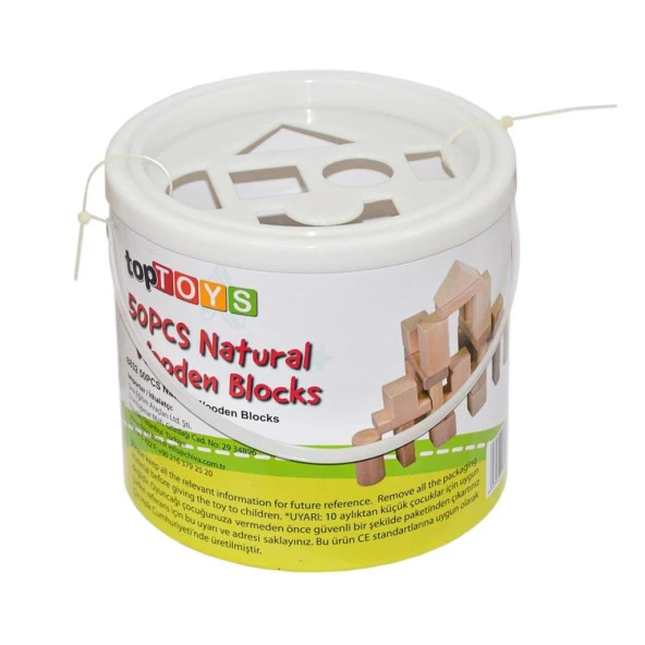 CS-8832 Natural Ahşap Blok Seti 50 Parça -Chiva - 6